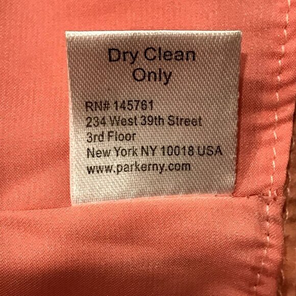 Parker 'Bayou' Strapless Silk Gown / Maxi Dress Coral Pink Small - Picture 16 of 16